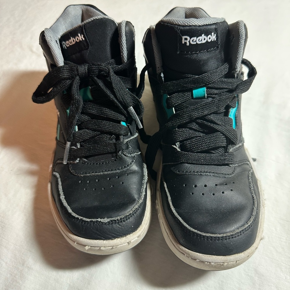 Reebok Kids Black and Aqua High-Tops